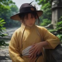 蘑菇视频官网技术主编方宇泽的工作照，他坐在多屏幕工作站前，背景是整洁的技术向工作环境，表情专注，略显年轻